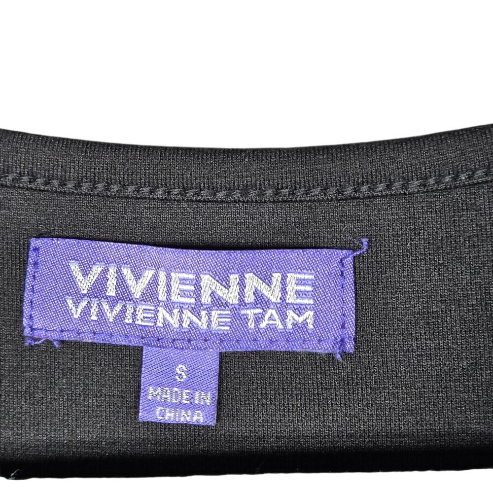 Vivienne Tam Black Knit Sheath Dress Small Sleeveless Zipper Accent Edgy Design - Picture 4 of 12